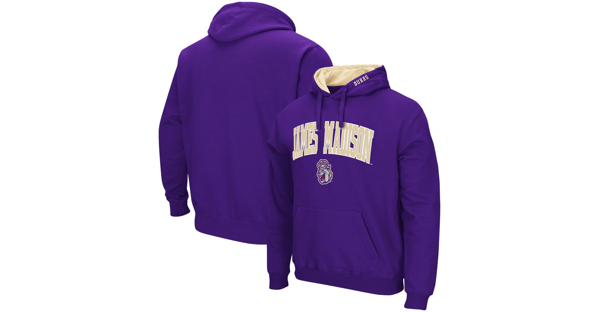 NCAA James Madison Dukes Arch and Logo Pullover Hoodie