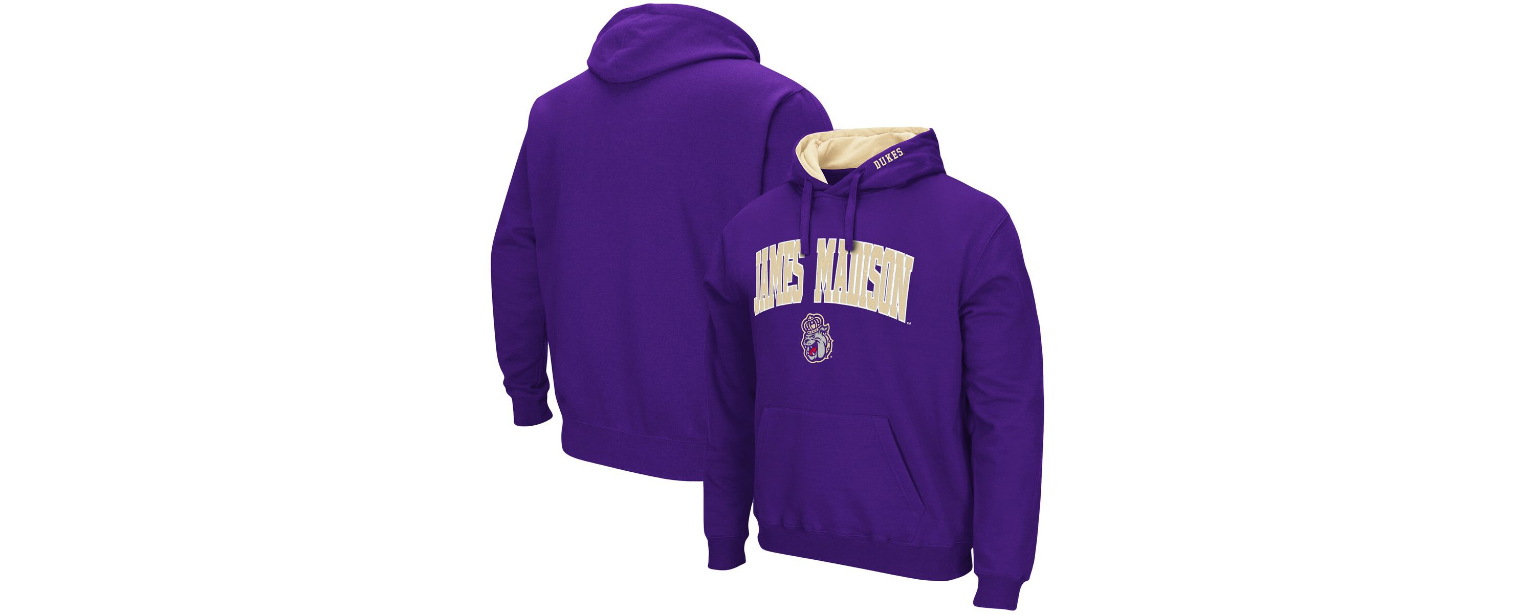 NCAA James Madison Dukes Arch and Logo Pullover Hoodie