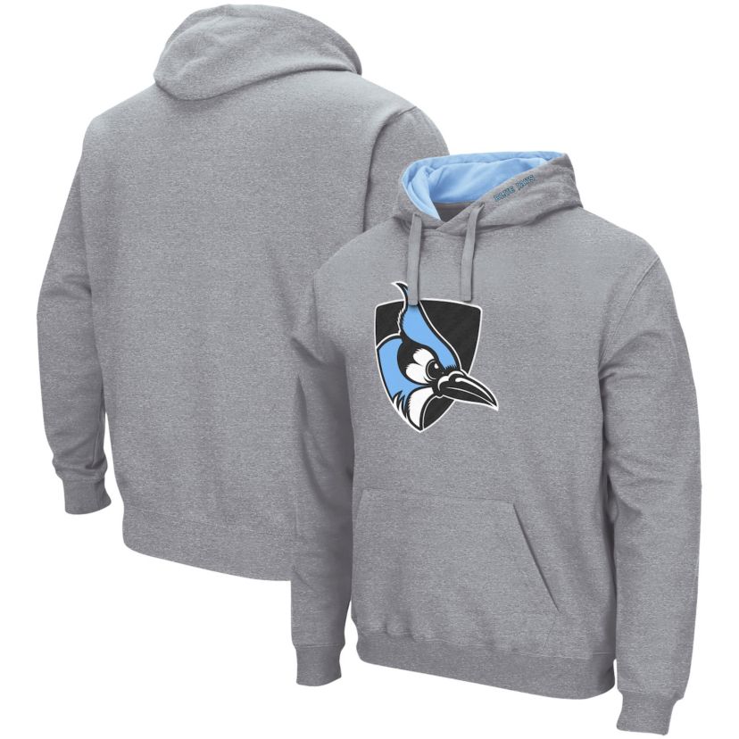 Johns Hopkins Blue Jays NCAA ed Johns Hopkins Jays Arch and Logo Pullover Hoodie