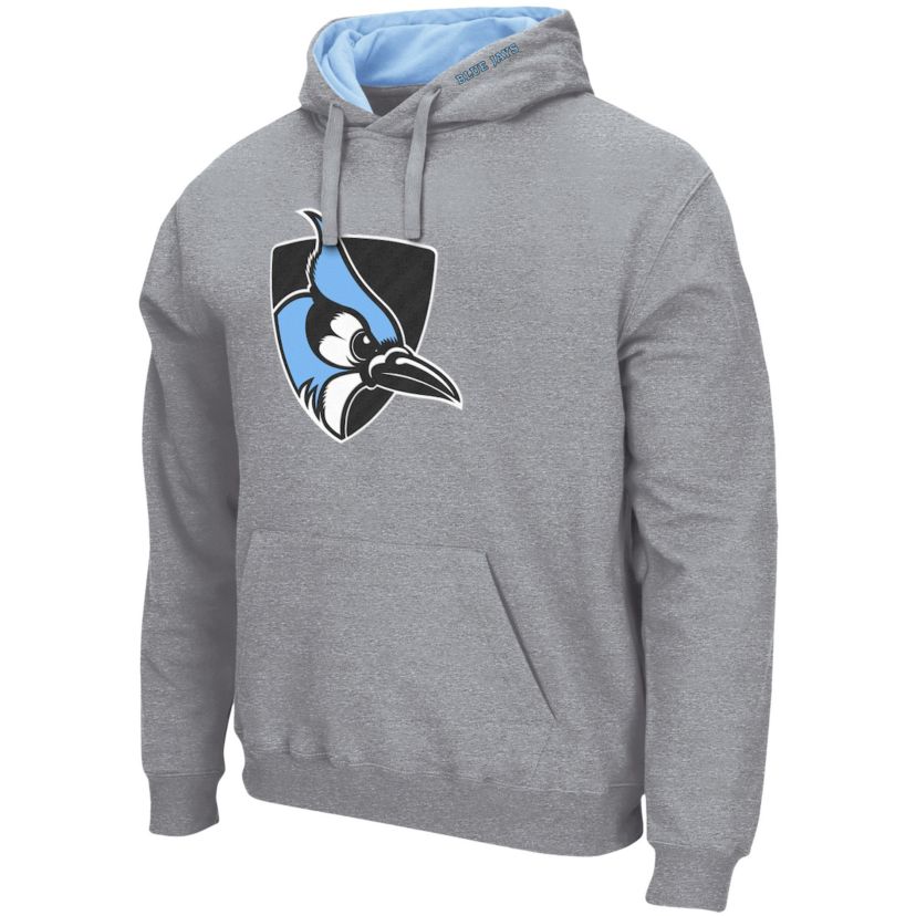 Johns Hopkins Blue Jays NCAA ed Johns Hopkins Jays Arch and Logo Pullover Hoodie