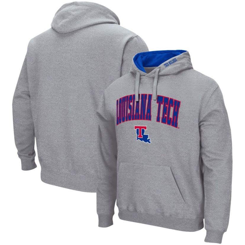 NCAA ed Louisiana Tech Bulldogs Arch and Logo Pullover Hoodie