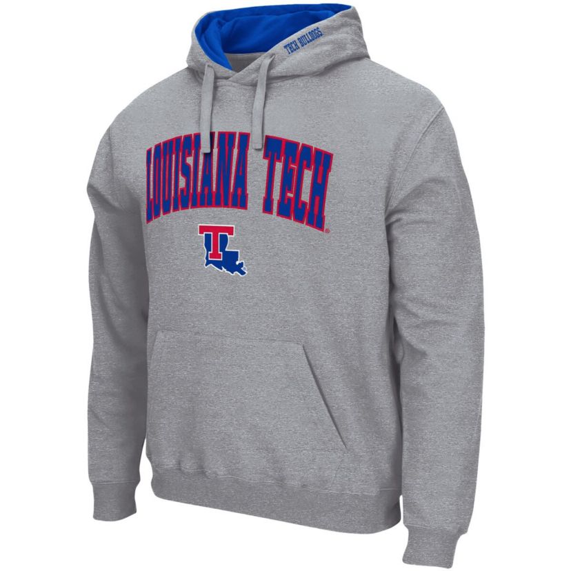 NCAA ed Louisiana Tech Bulldogs Arch and Logo Pullover Hoodie
