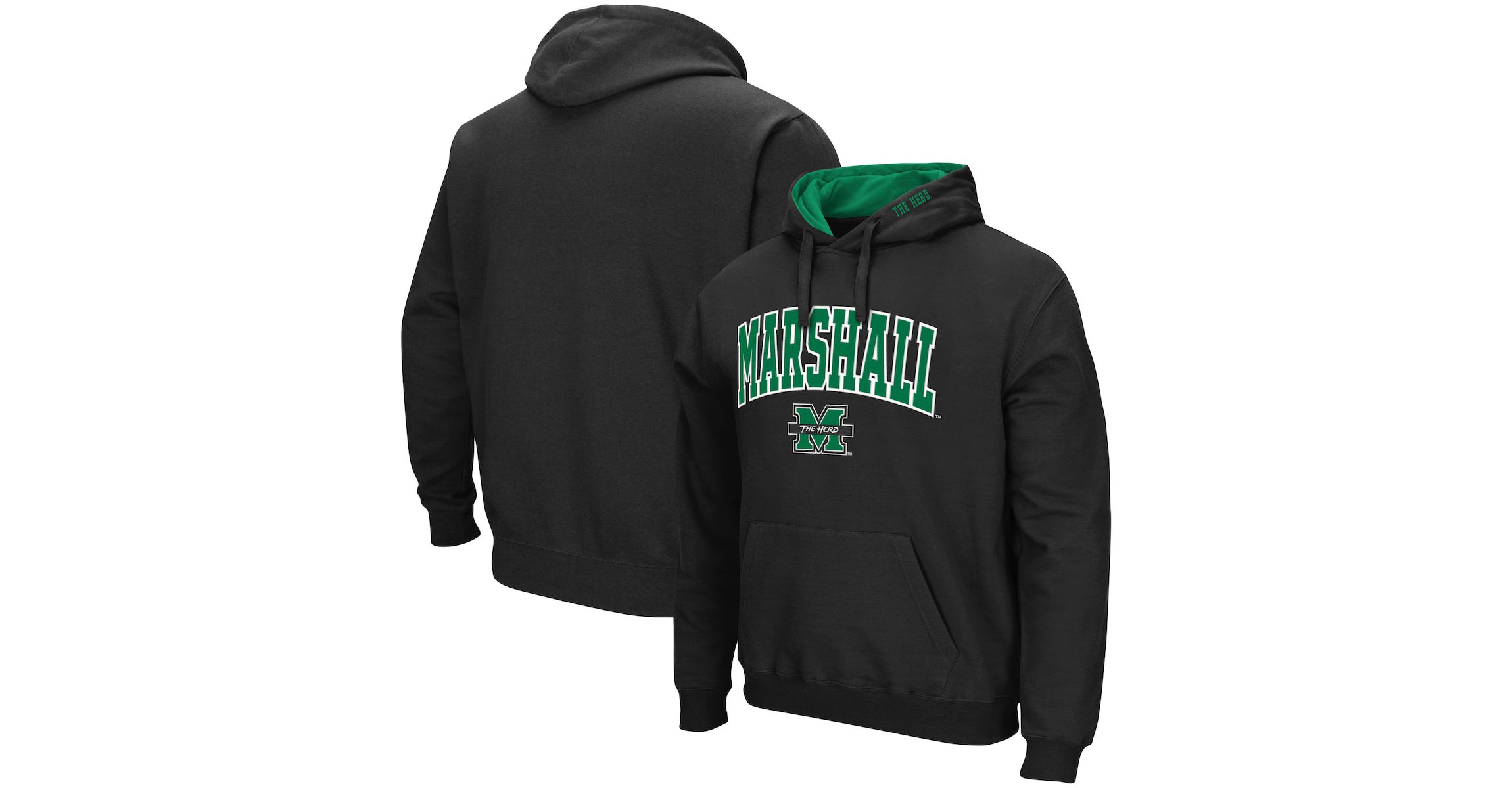 NCAA Marshall Thundering Herd Arch and Logo Pullover Hoodie