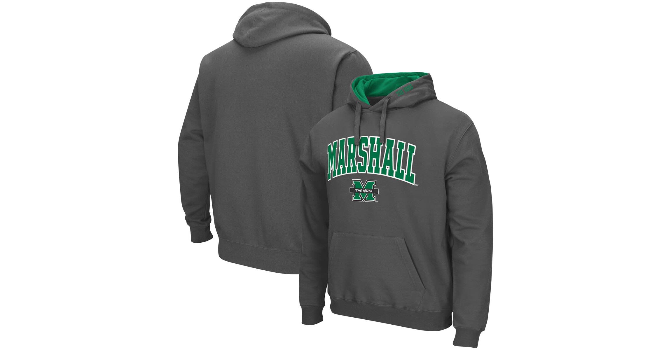 NCAA Marshall Thundering Herd Arch and Logo Pullover Hoodie