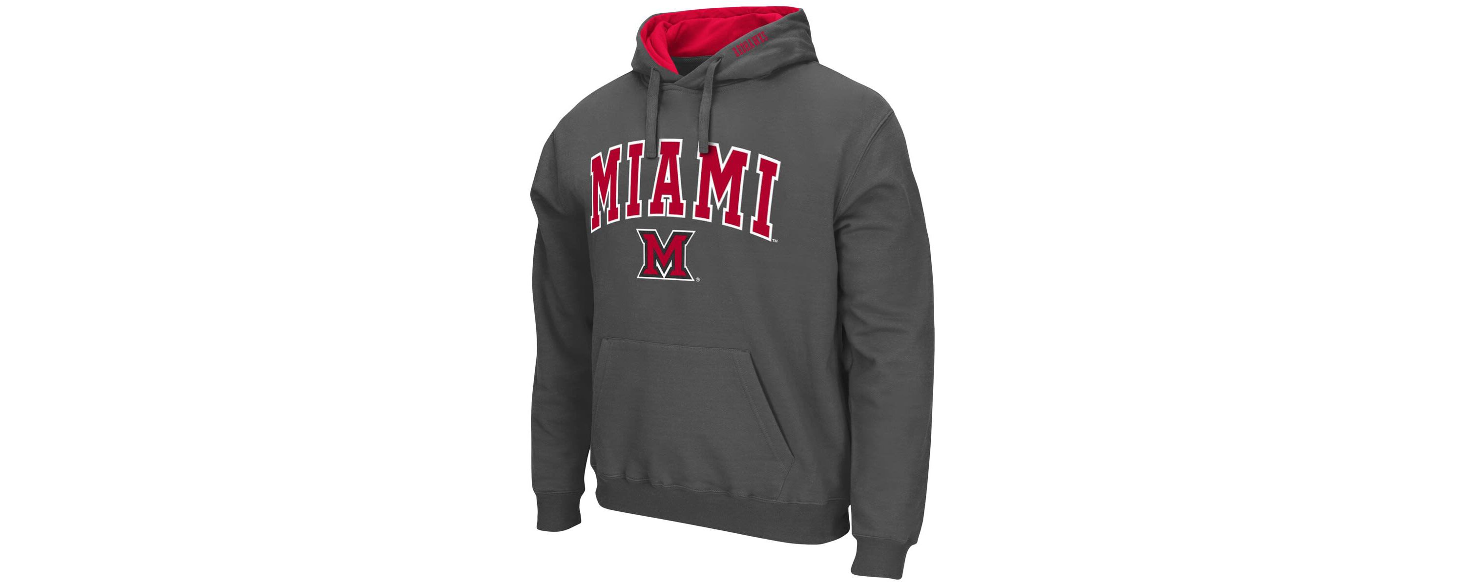 Miami (OH) RedHawks NCAA Miami University RedHawks Arch and Logo Pullover Hoodie