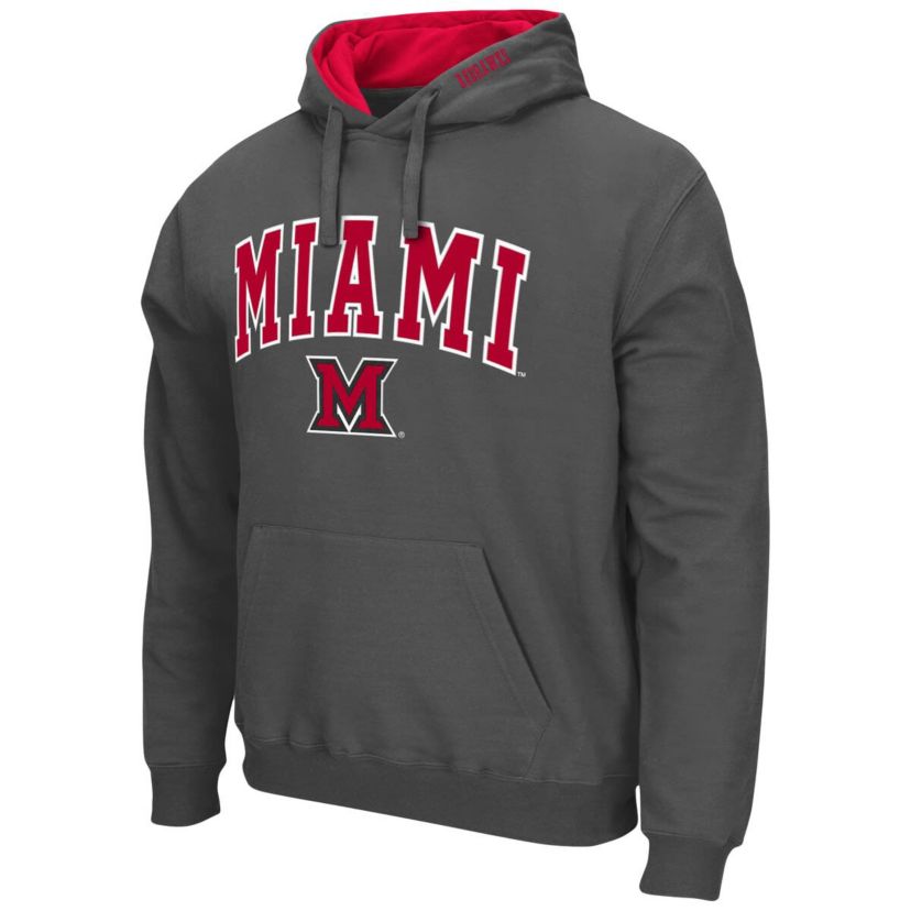 Miami (OH) RedHawks NCAA Miami University RedHawks Arch and Logo Pullover Hoodie