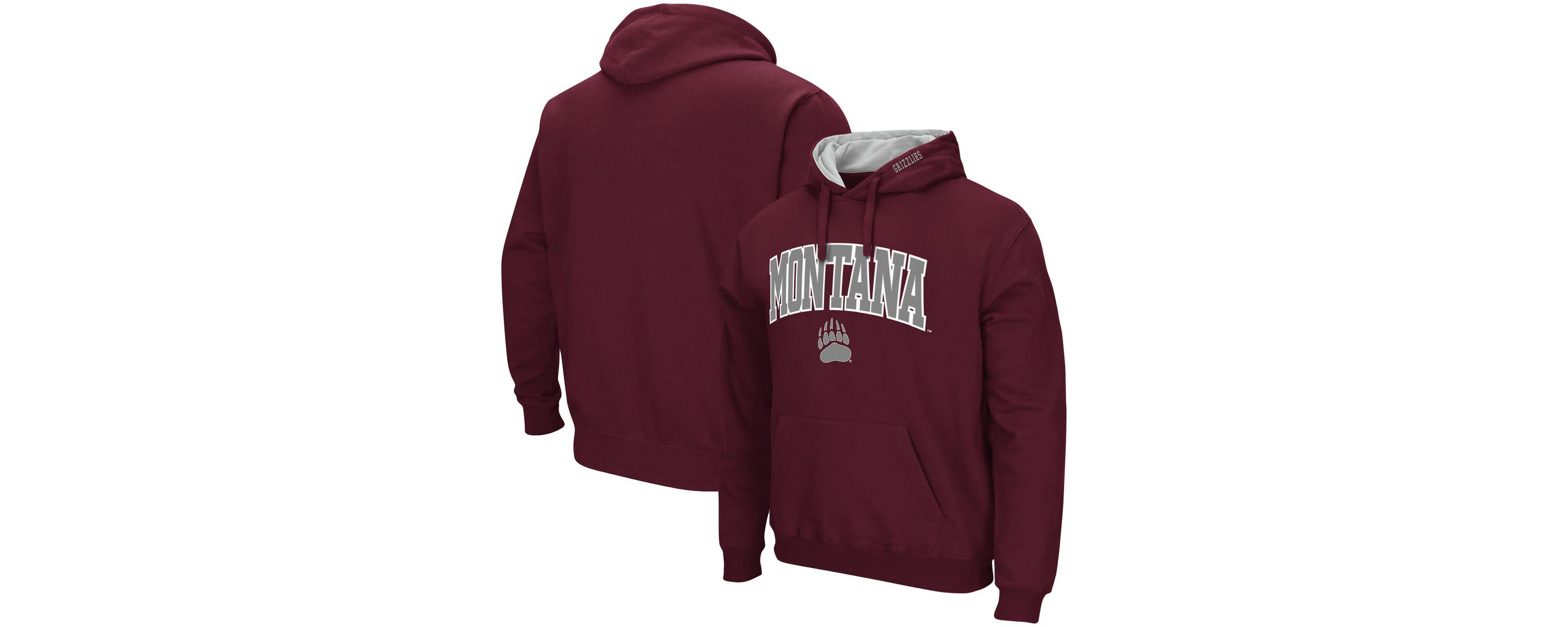 NCAA Montana Grizzlies Arch and Logo Pullover Hoodie