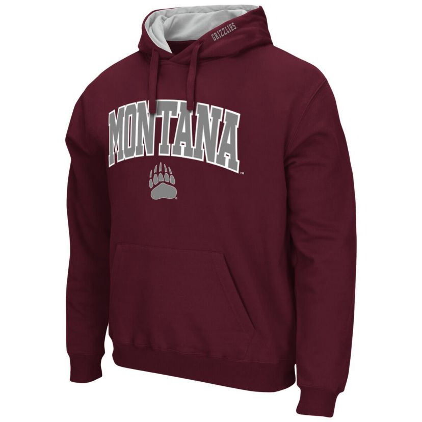 NCAA Montana Grizzlies Arch and Logo Pullover Hoodie