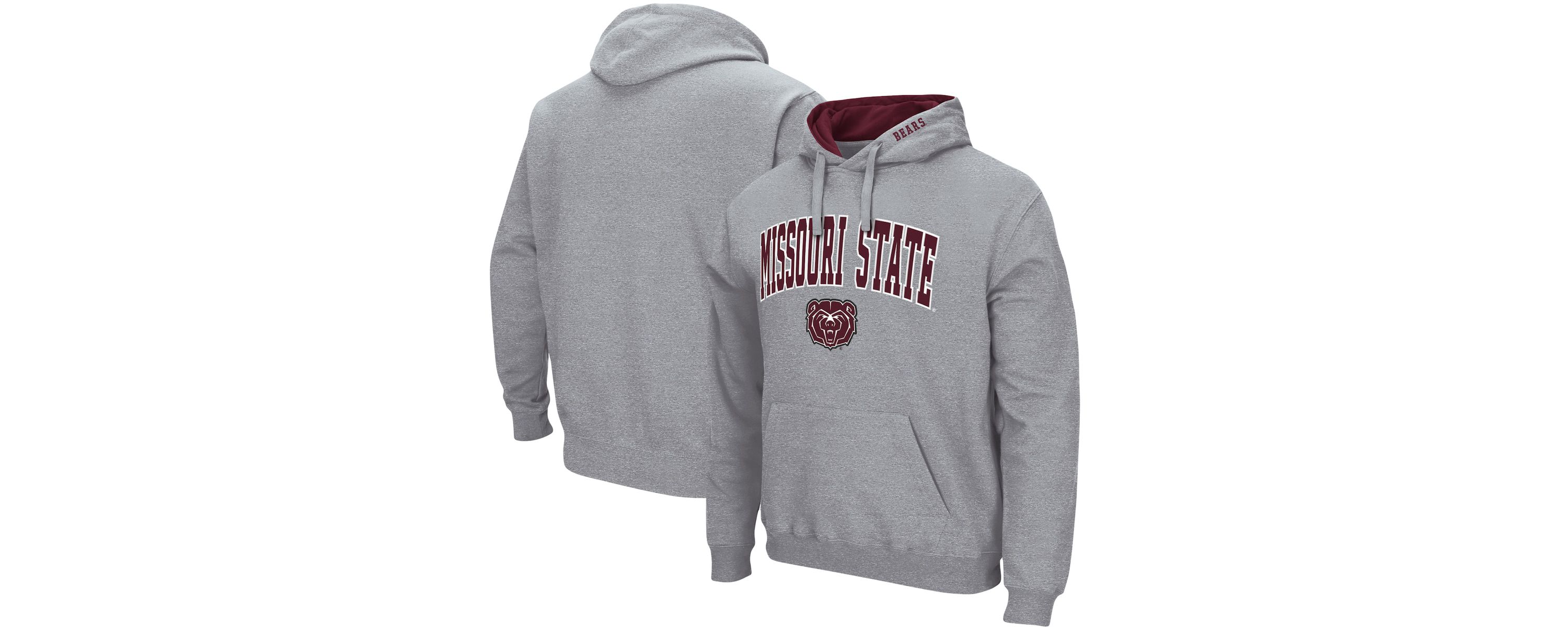 Missouri State Bears NCAA ed Missouri State University Bears Arch and Logo Pullover Hoodie