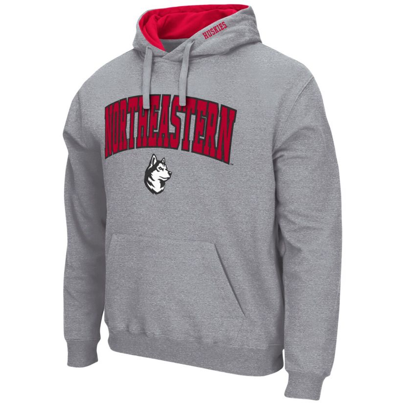 NCAA ed Northeastern Huskies Arch and Logo Pullover Hoodie