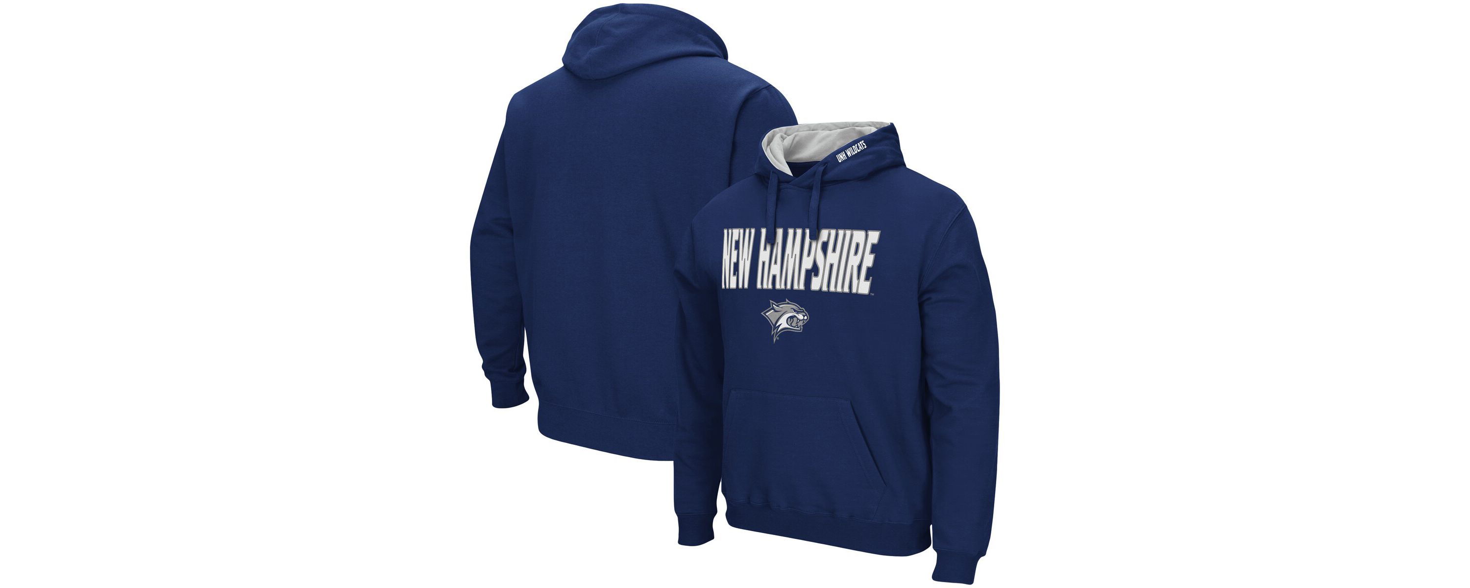 NCAA New Hampshire Wildcats Arch and Logo Pullover Hoodie