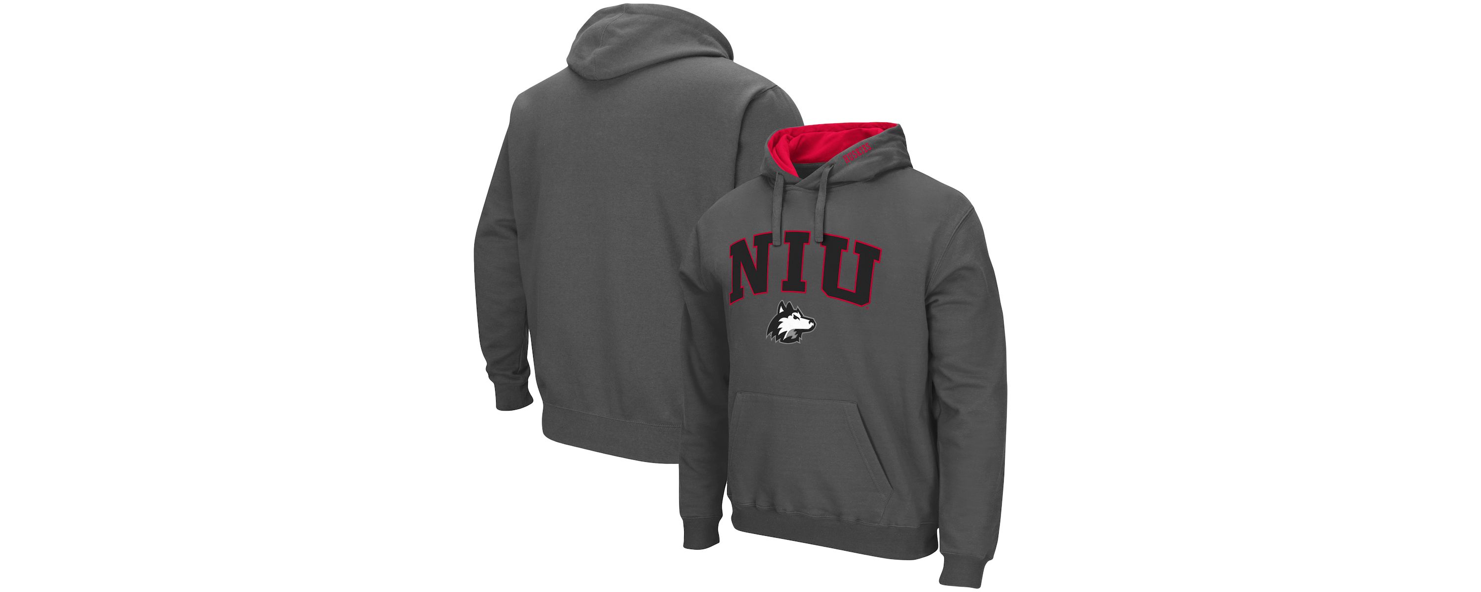 NCAA Northern Illinois Huskies Arch and Logo Pullover Hoodie