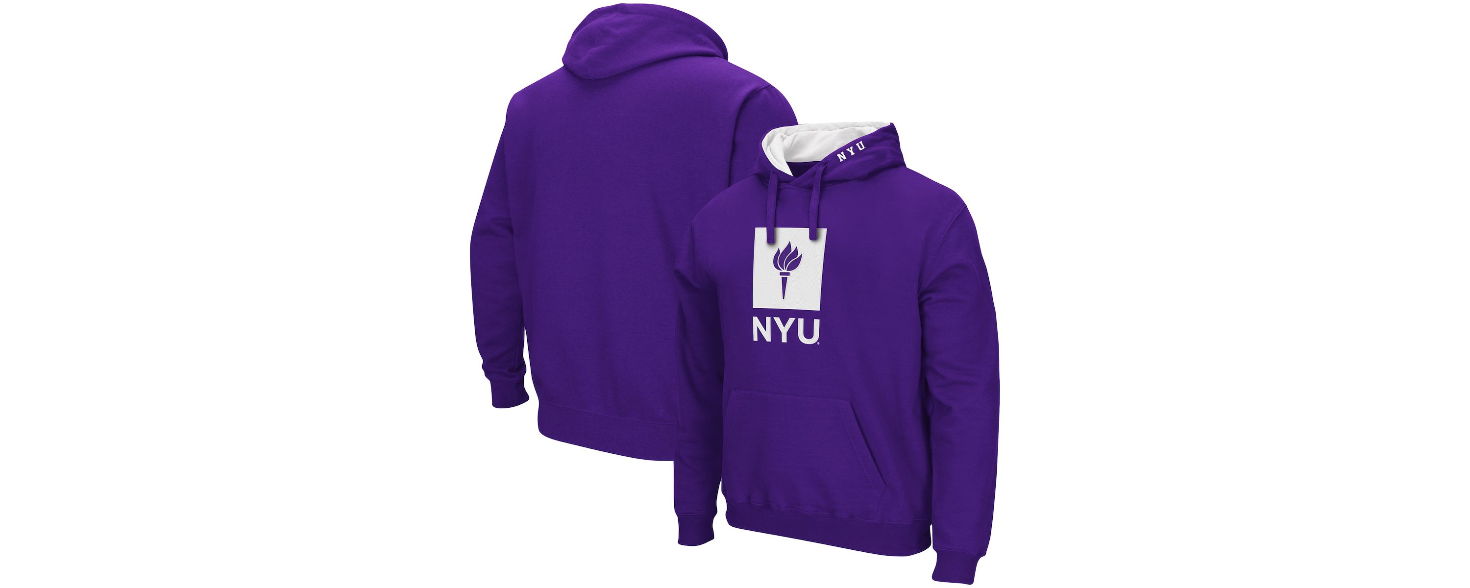 NCAA NYU Violets Arch and Logo Pullover Hoodie