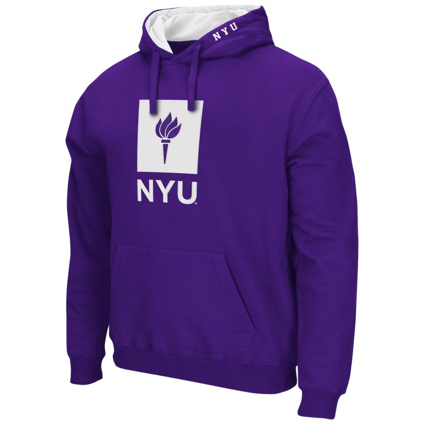 NCAA NYU Violets Arch and Logo Pullover Hoodie