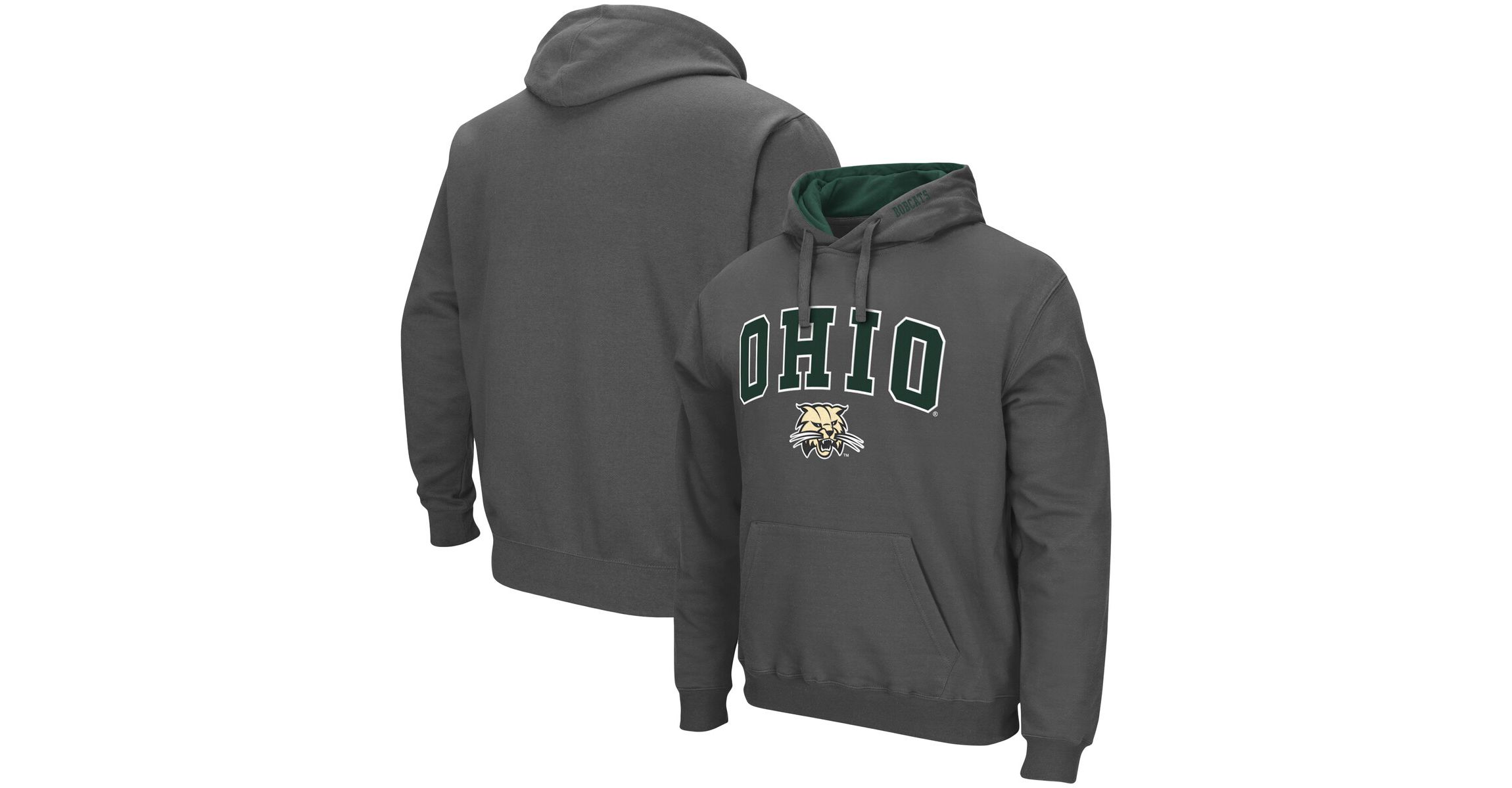NCAA Ohio Bobcats Arch and Logo Pullover Hoodie
