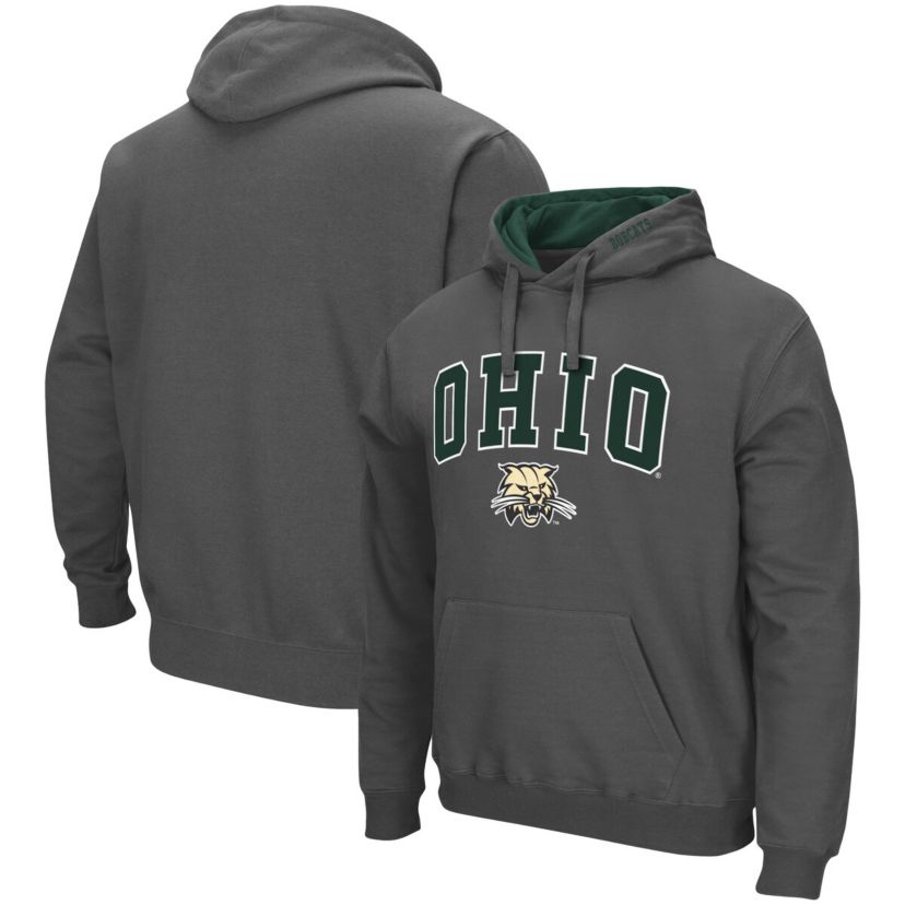 NCAA Ohio Bobcats Arch and Logo Pullover Hoodie
