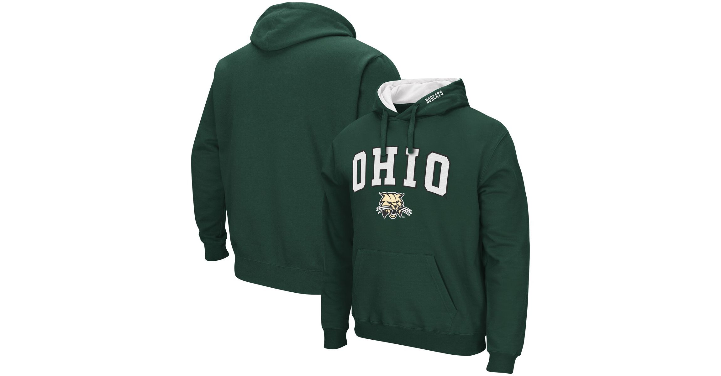 NCAA Ohio Bobcats Arch and Logo Pullover Hoodie