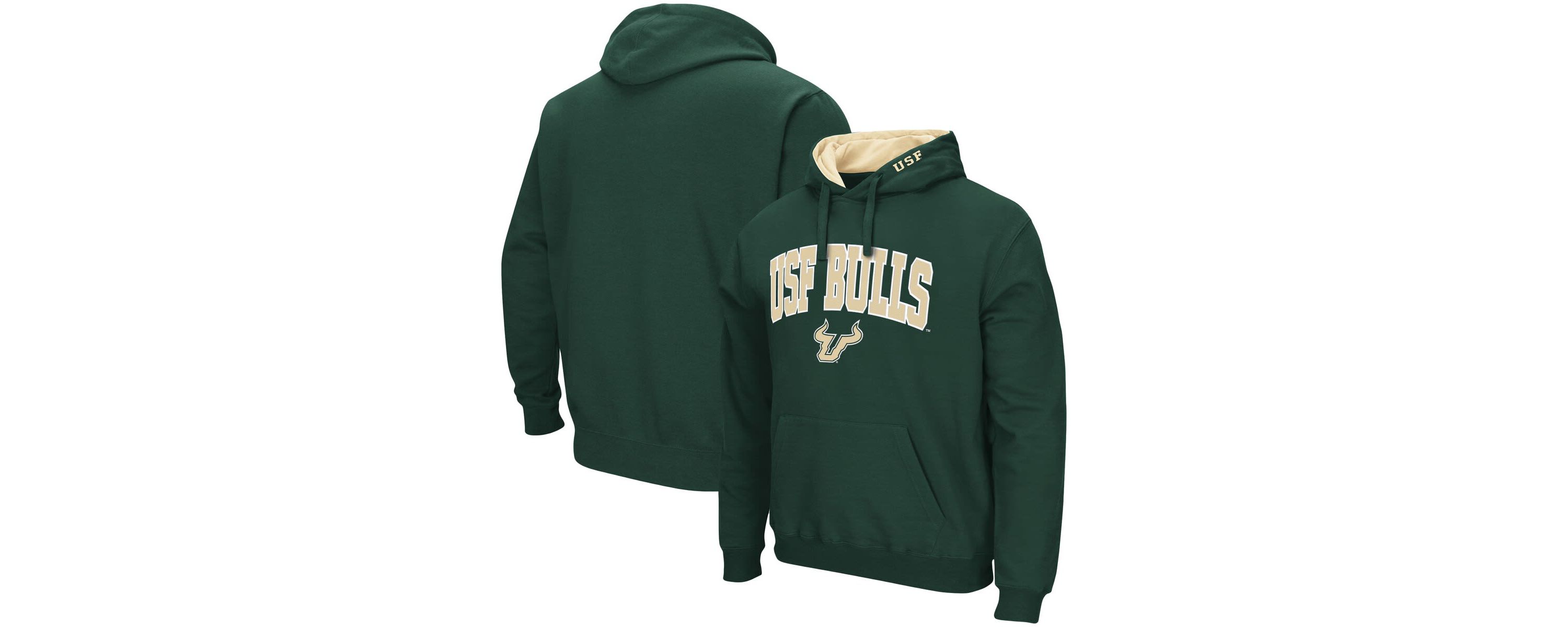 NCAA South Florida Bulls Arch and Logo Pullover Hoodie