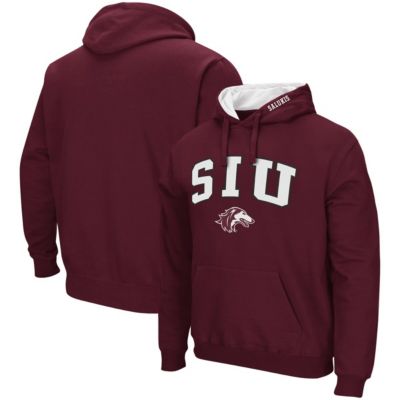 Colosseum Men's NCAA Southern Illinois Salukis Arch and Logo Pullover Hoodie, Large
