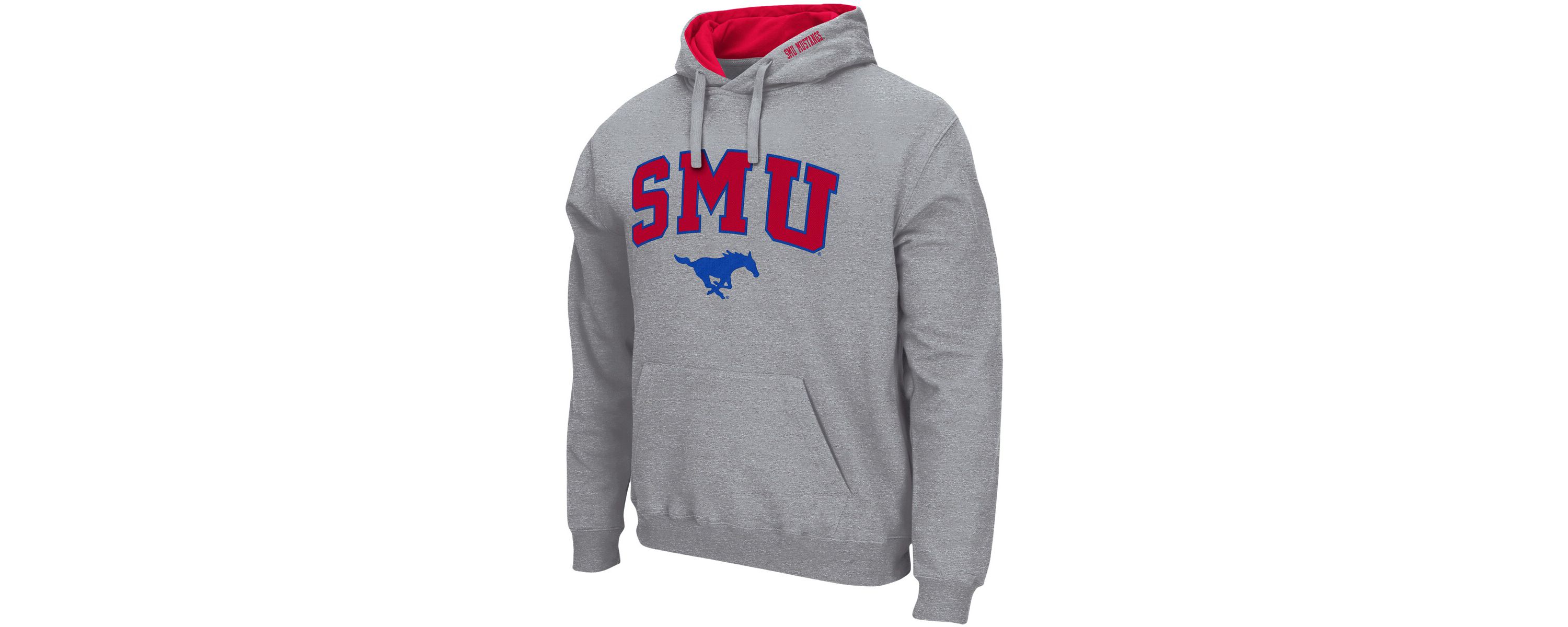 NCAA ed SMU Mustangs Arch and Logo Pullover Hoodie