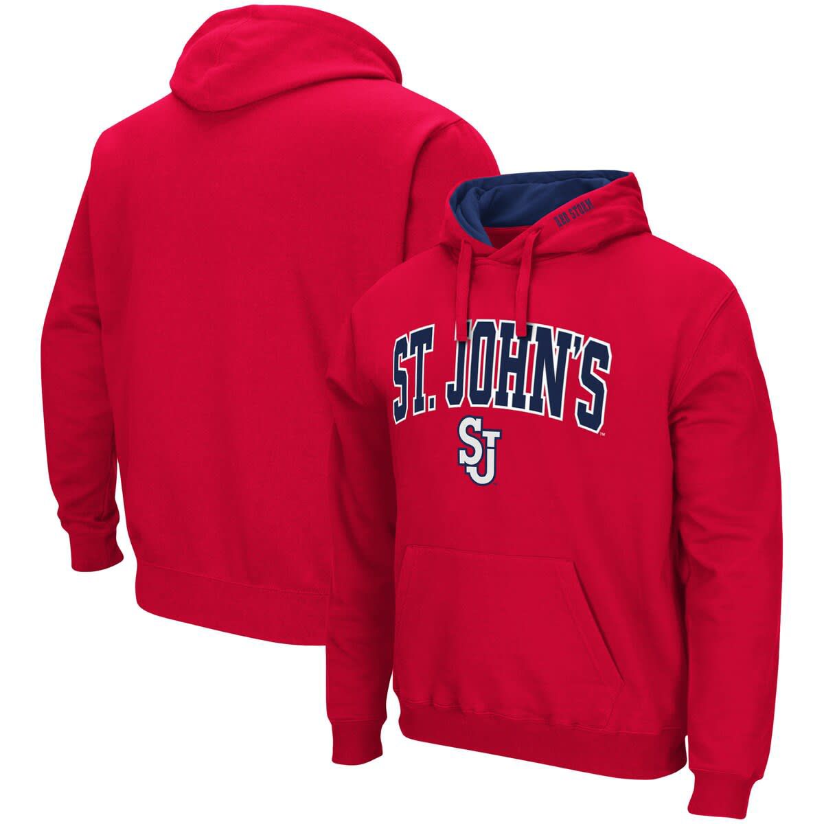 St. Johns Red Storm NCAA St. Johns Storm Arch and Logo Pullover Hoodie