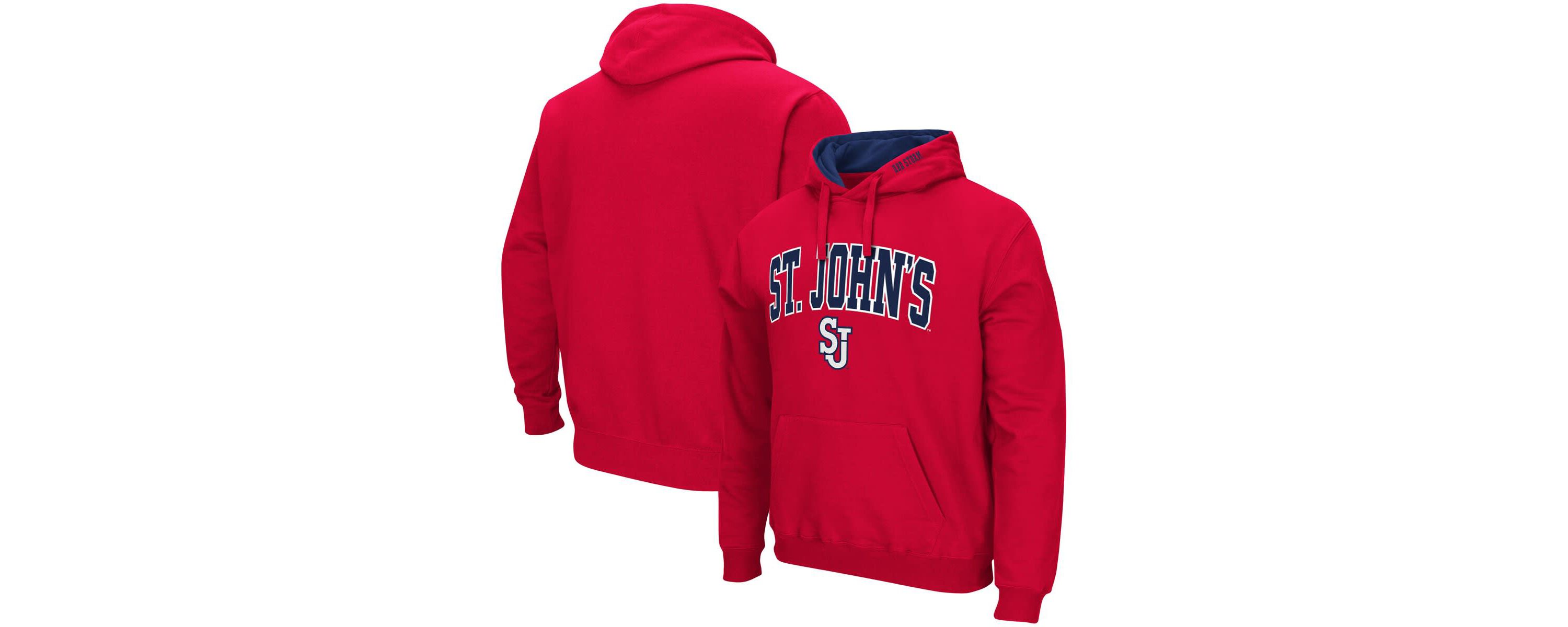 St. Johns Red Storm NCAA St. Johns Storm Arch and Logo Pullover Hoodie