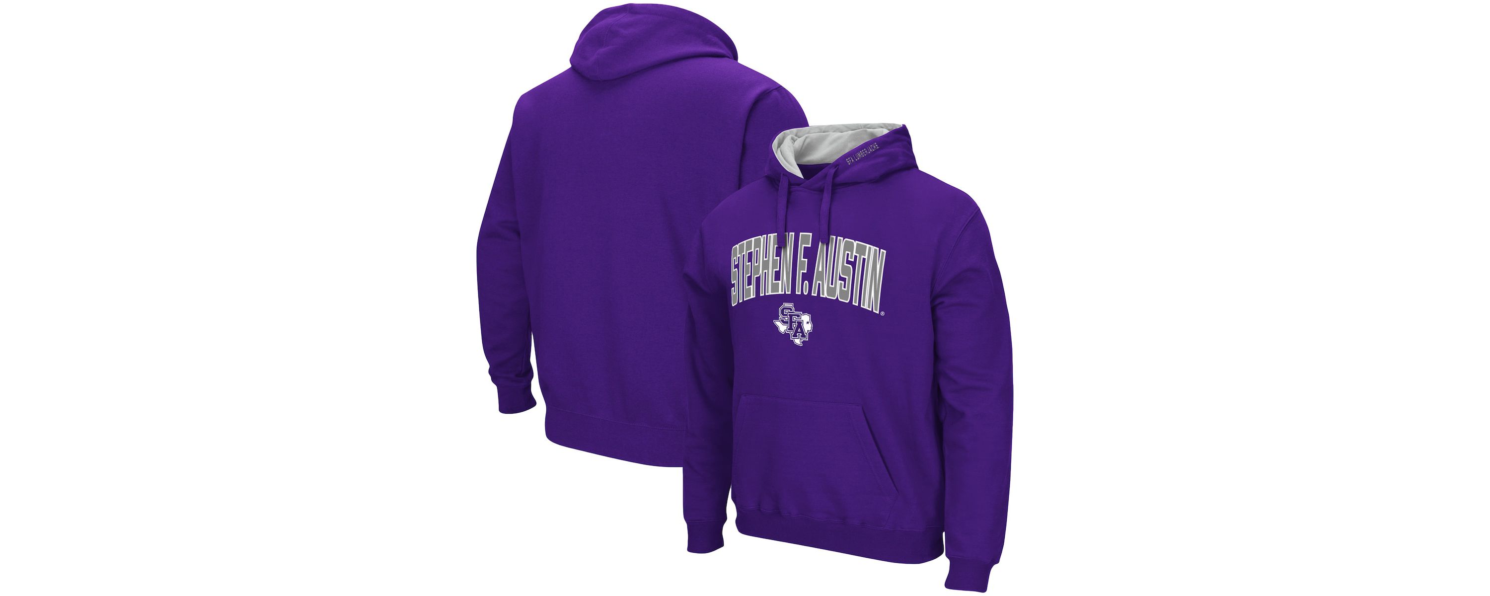 NCAA Stephen F Austin Lumberjacks Arch and Logo Pullover Hoodie