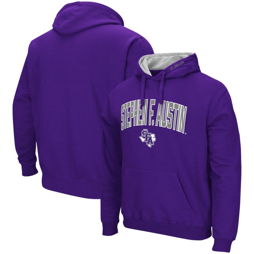 NCAA Stephen F Austin Lumberjacks Arch and Logo Pullover Hoodie