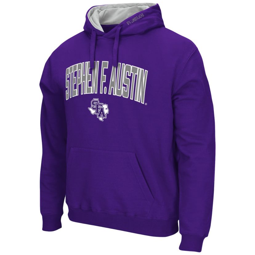NCAA Stephen F Austin Lumberjacks Arch and Logo Pullover Hoodie
