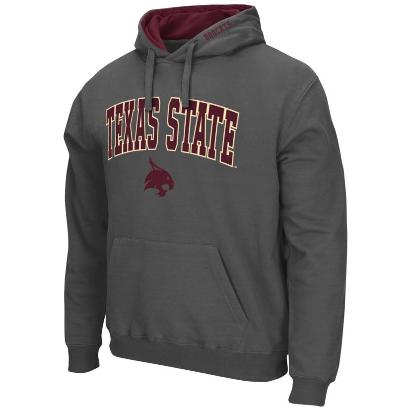 NCAA Texas State Bobcats Arch and Logo Pullover Hoodie