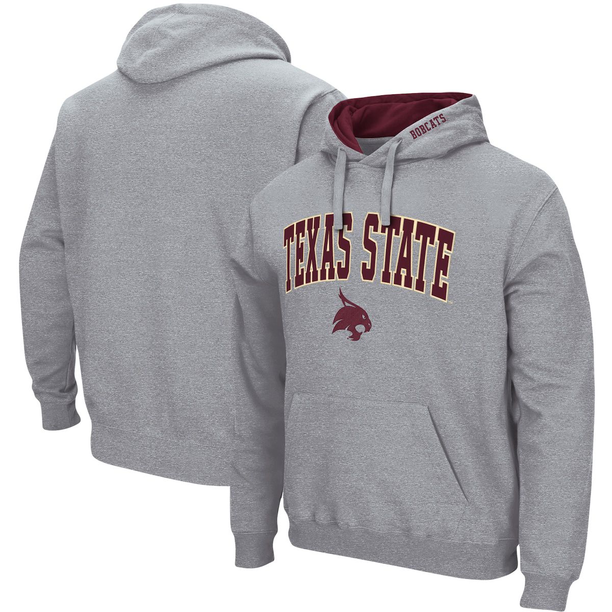 NCAA ed Texas State Bobcats Arch and Logo Pullover Hoodie