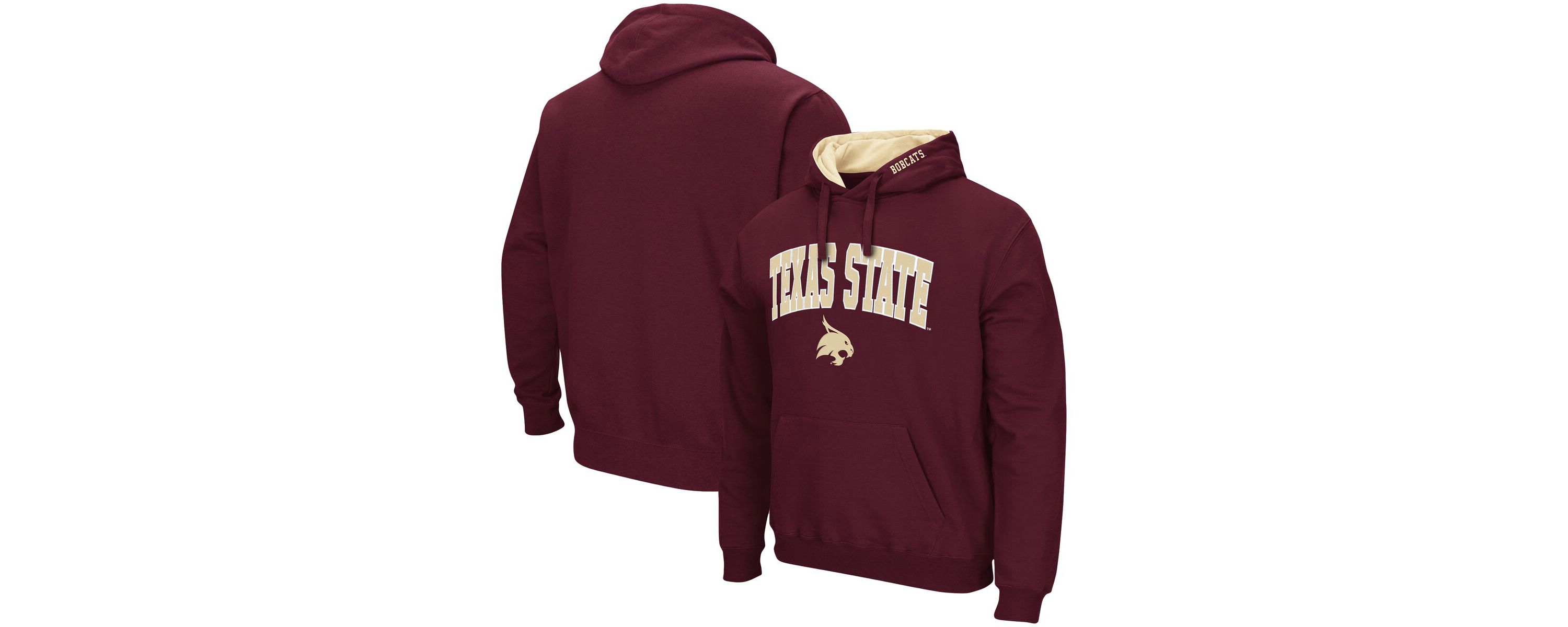 NCAA Texas State Bobcats Arch and Logo Pullover Hoodie