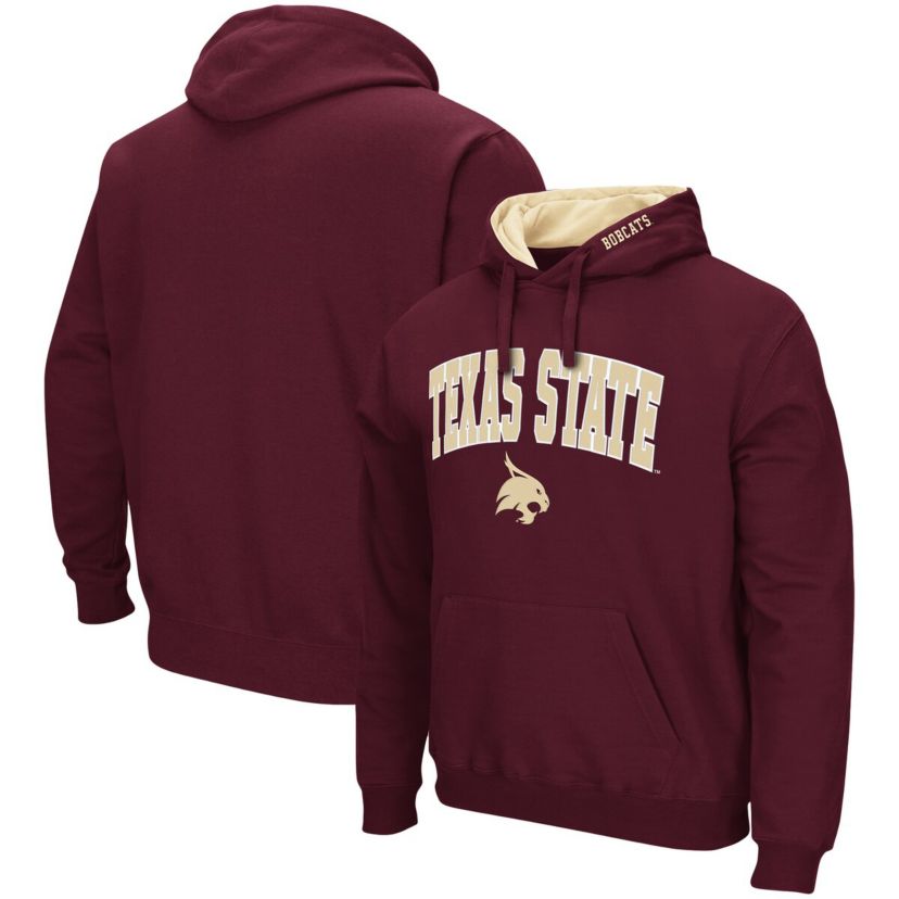 NCAA Texas State Bobcats Arch and Logo Pullover Hoodie