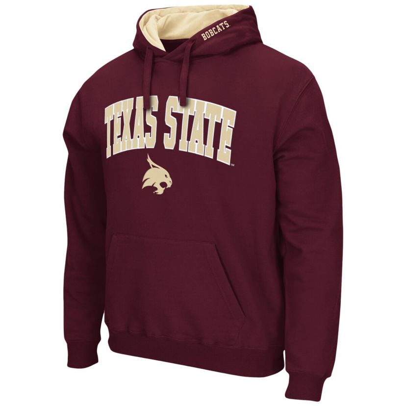 NCAA Texas State Bobcats Arch and Logo Pullover Hoodie