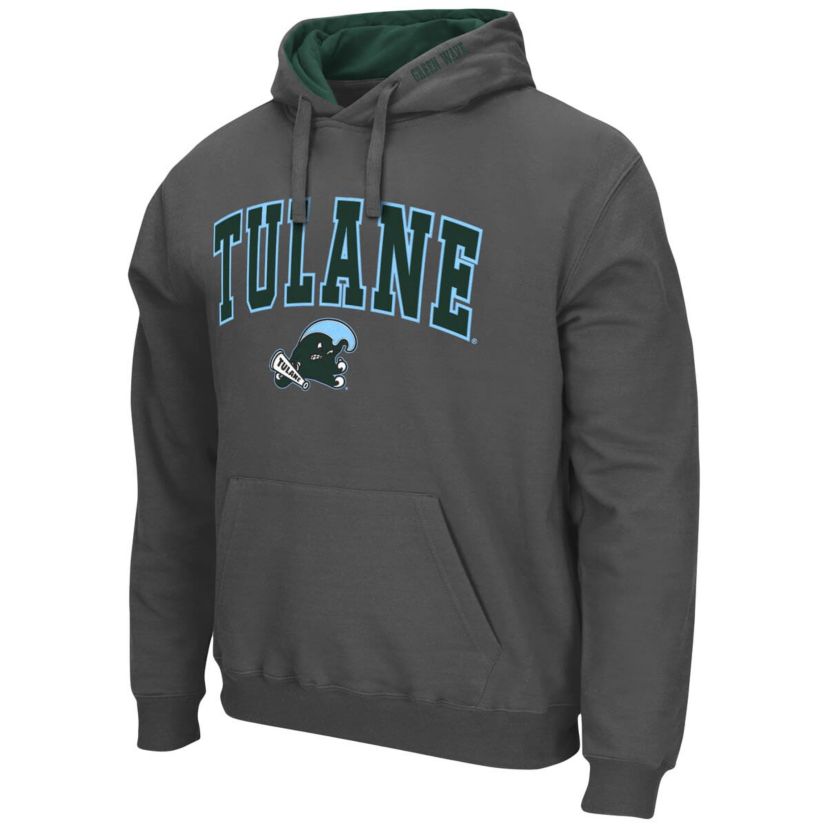 Tulane Green Wave NCAA Tulane Wave Arch and Logo Pullover Hoodie