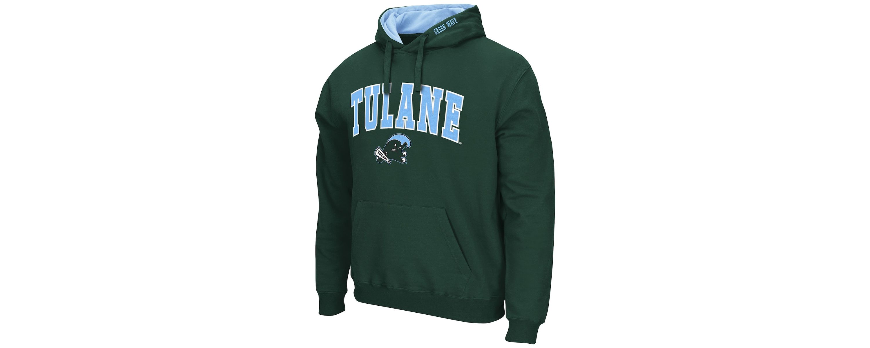 Tulane Green Wave NCAA Tulane Wave Arch and Logo Pullover Hoodie