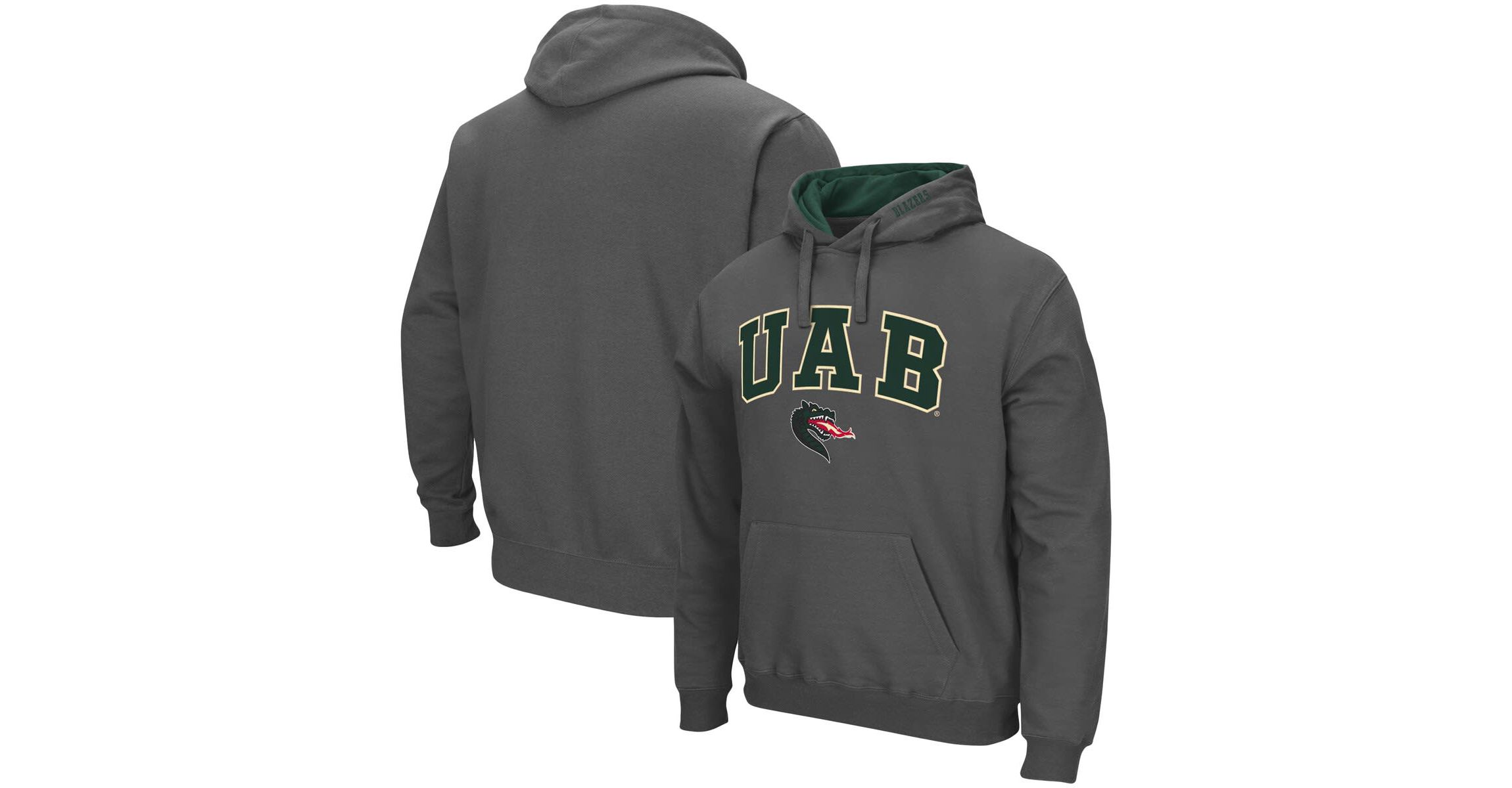NCAA UAB Blazers Arch and Logo Pullover Hoodie