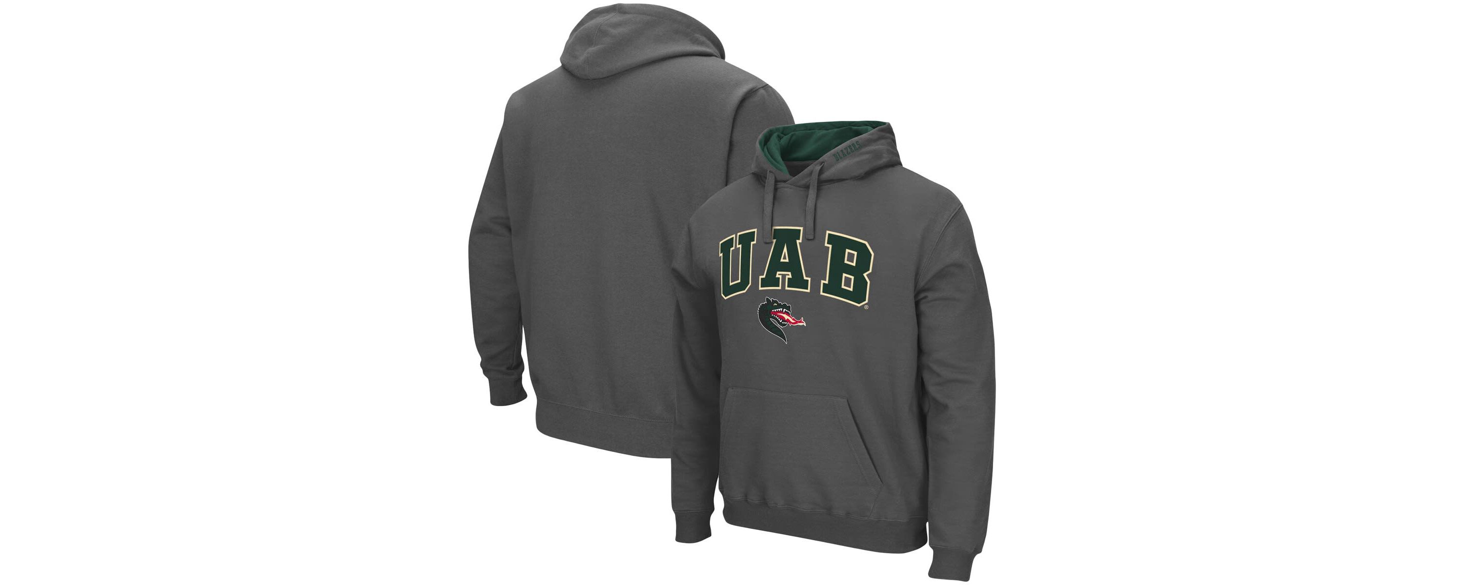 NCAA UAB Blazers Arch and Logo Pullover Hoodie