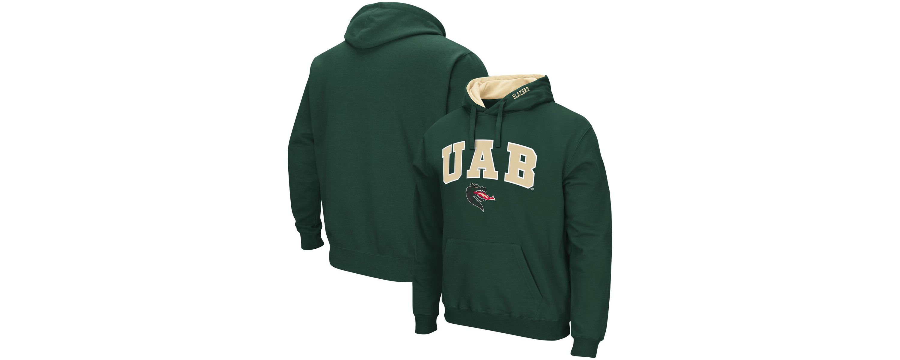 NCAA UAB Blazers Arch and Logo Pullover Hoodie