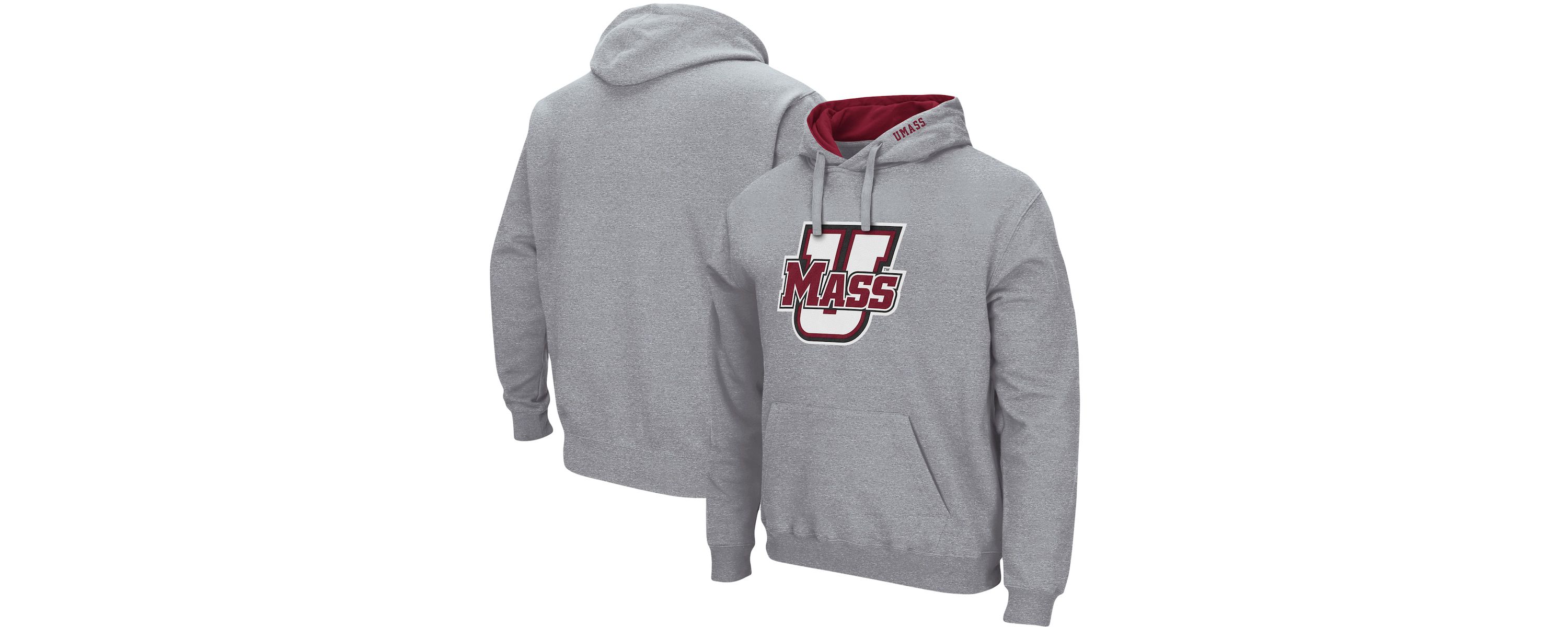 NCAA ed UMass Minutemen Arch and Logo Pullover Hoodie
