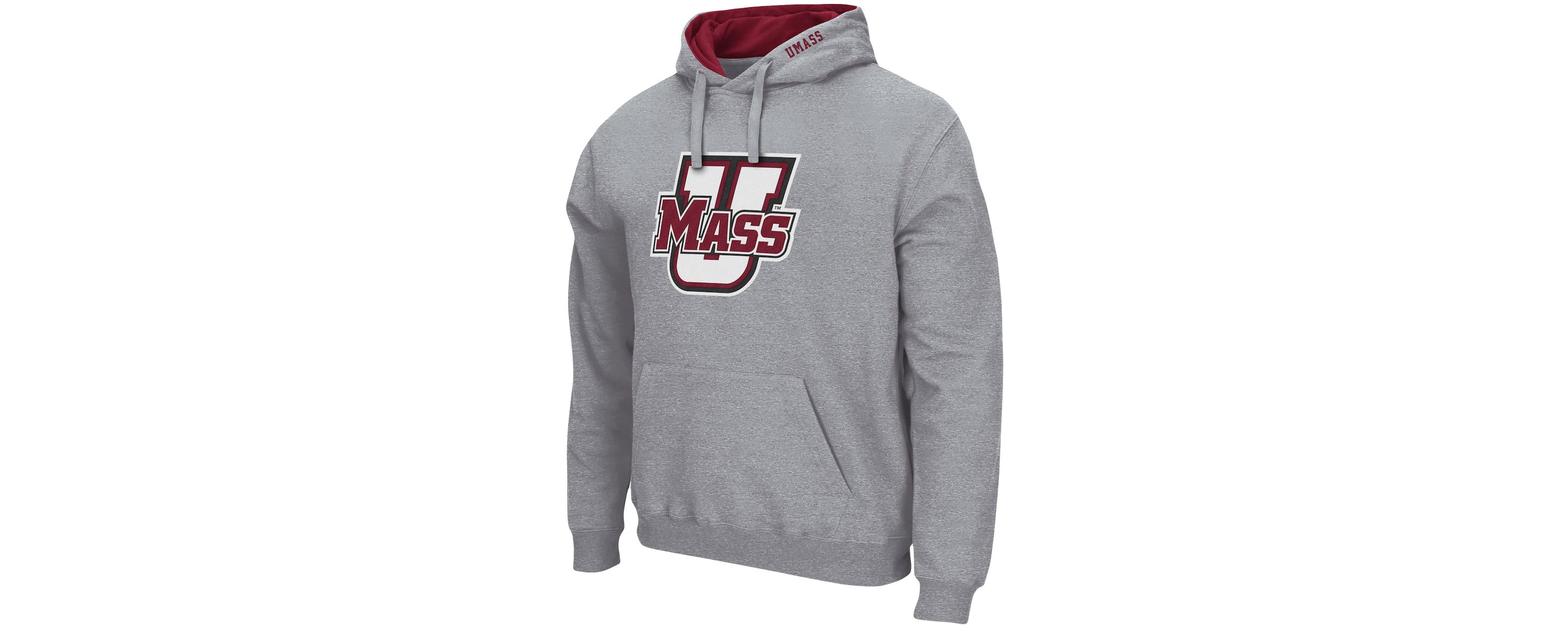NCAA ed UMass Minutemen Arch and Logo Pullover Hoodie