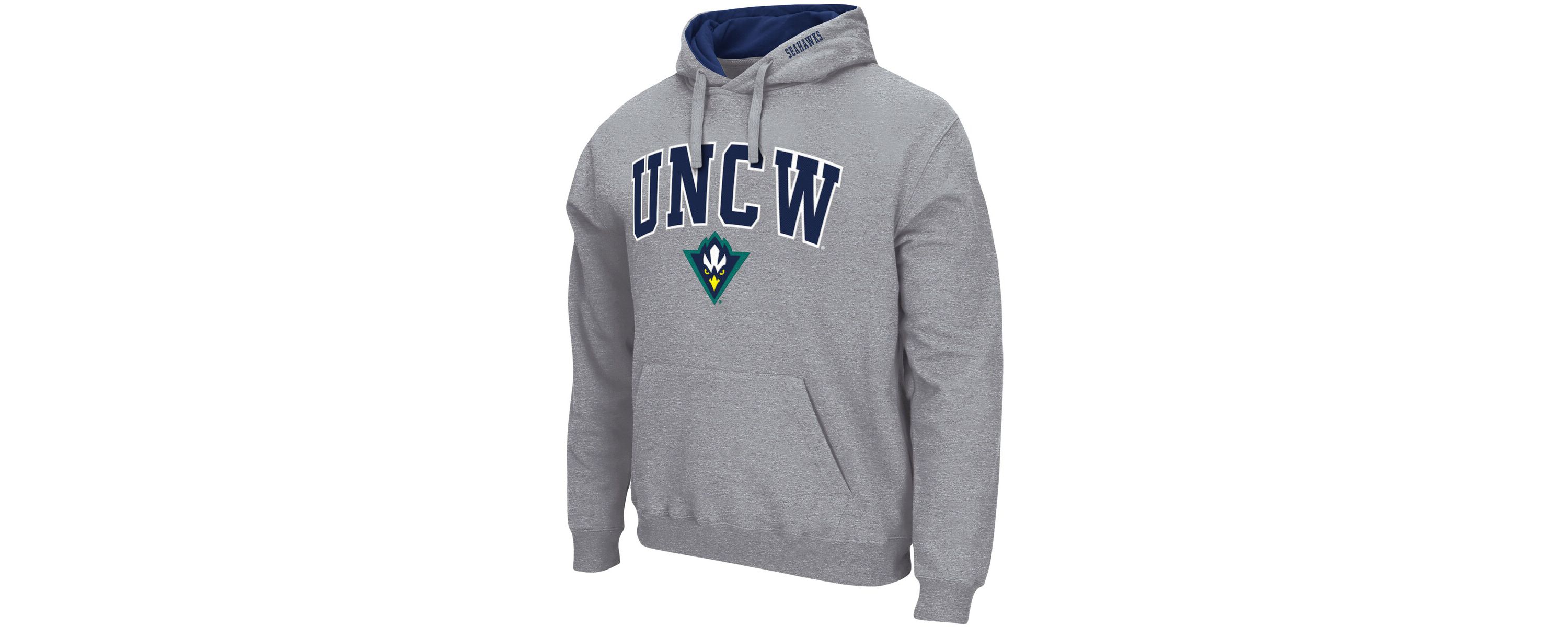 NCAA ed UNC Wilmington Seahawks Arch and Logo Pullover Hoodie
