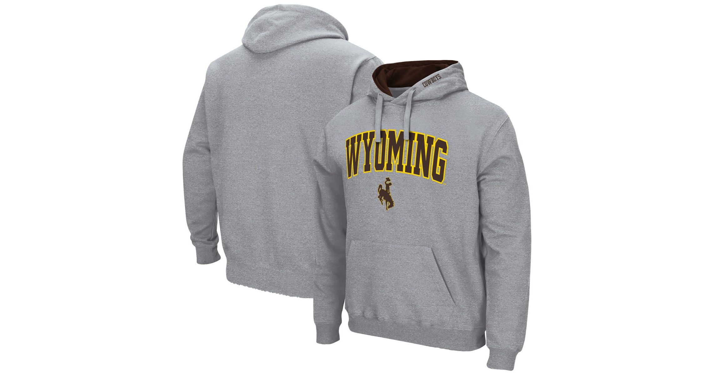 NCAA ed Wyoming Cowboys Arch and Logo Pullover Hoodie