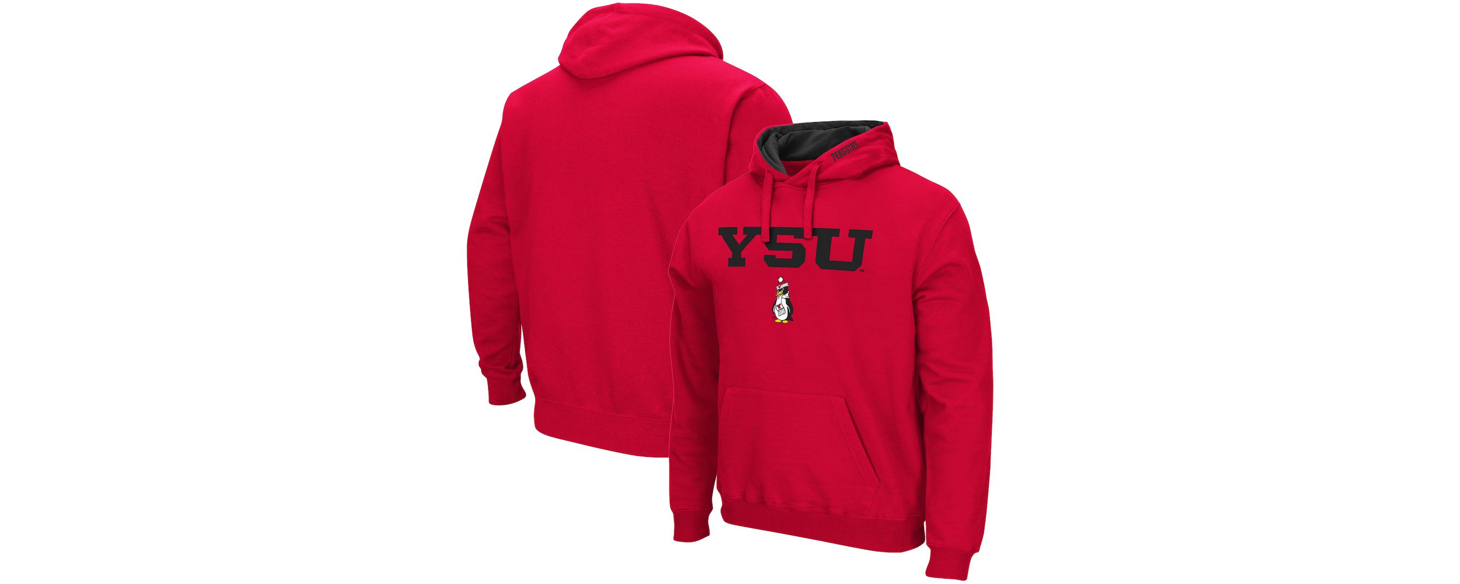 Youngstown St. Penguins NCAA Youngstown State Penguins Arch and Logo Pullover Hoodie