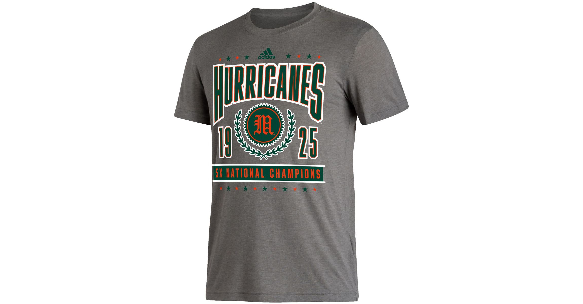 Miami (FL) Hurricanes NCAA ed Miami Hurricanes 5X National s Reminisce Tri-Blend T-Shirt