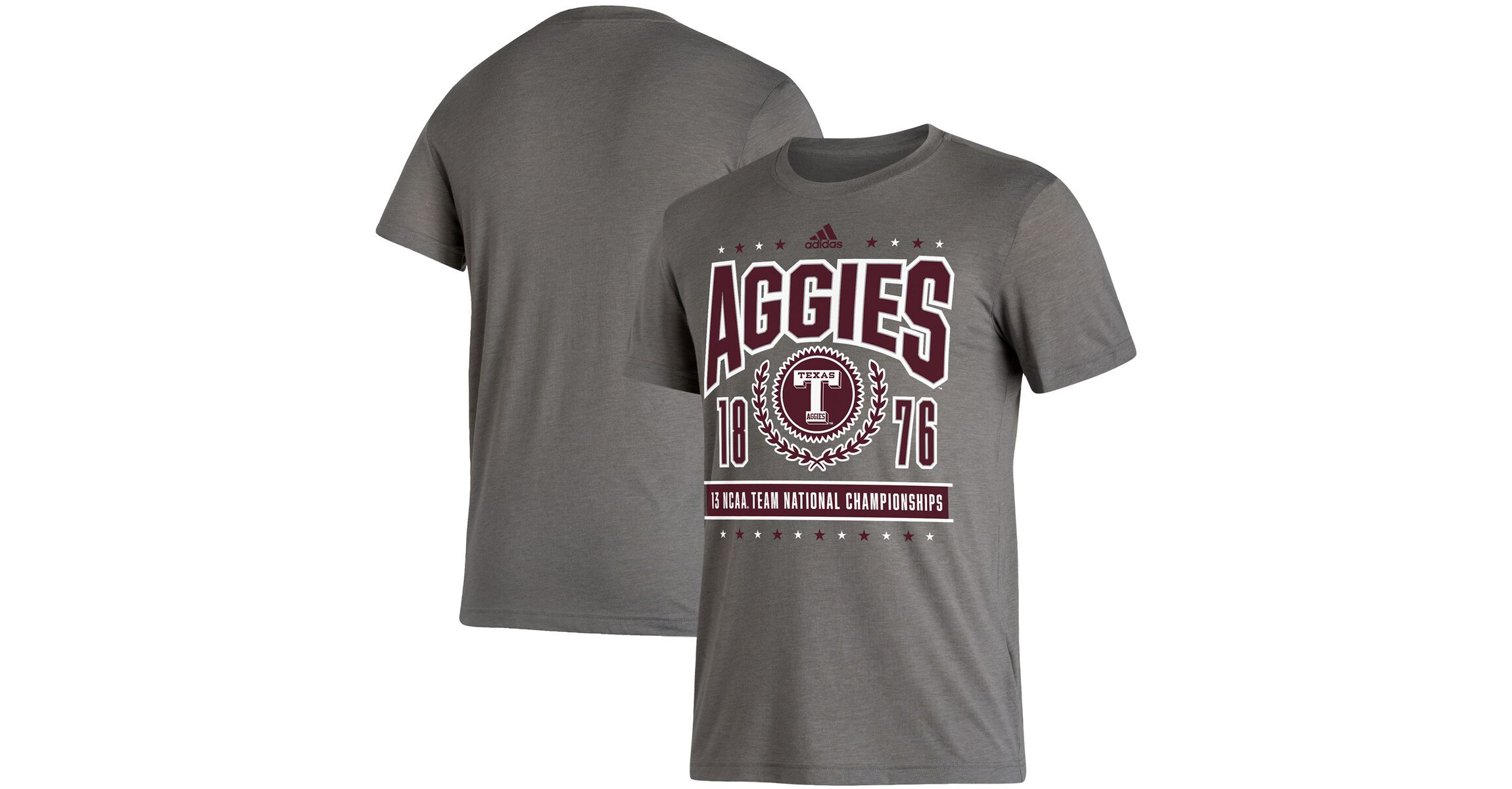 NCAA Texas A&M Aggies 13 NCAA Team National ships Reminisce Tri-Blend T-Shirt
