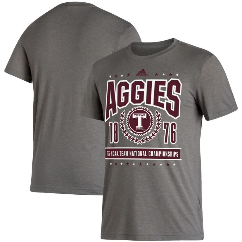 NCAA Texas A&M Aggies 13 NCAA Team National ships Reminisce Tri-Blend T-Shirt