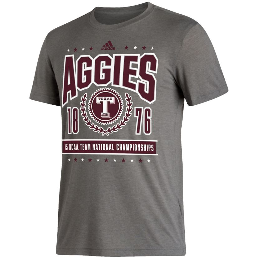 NCAA Texas A&M Aggies 13 NCAA Team National ships Reminisce Tri-Blend T-Shirt