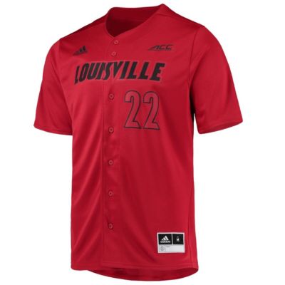 NCAA #22 Louisville Cardinals Button-Up Baseball Jersey