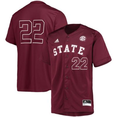 NCAA #22 Mississippi State Bulldogs Button-Up Baseball Jersey